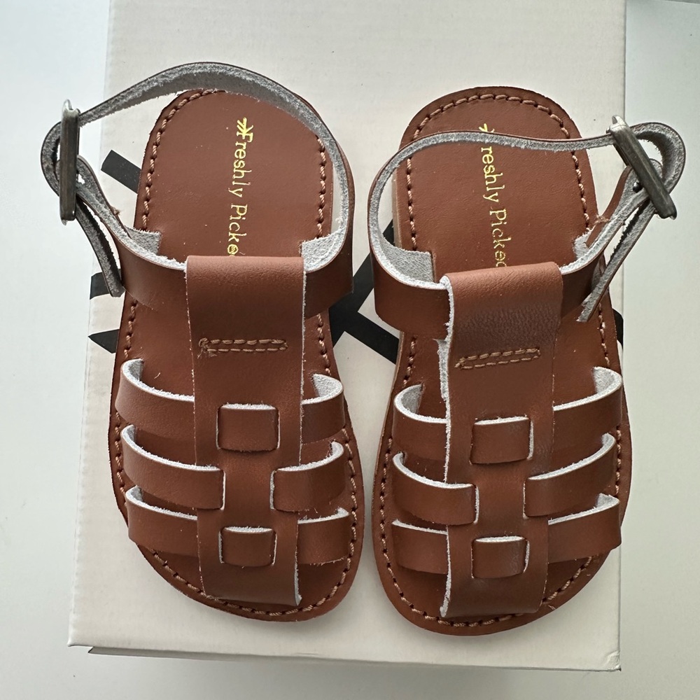Freshly Picked Toddlers Bixby Cognac Sandals NWT